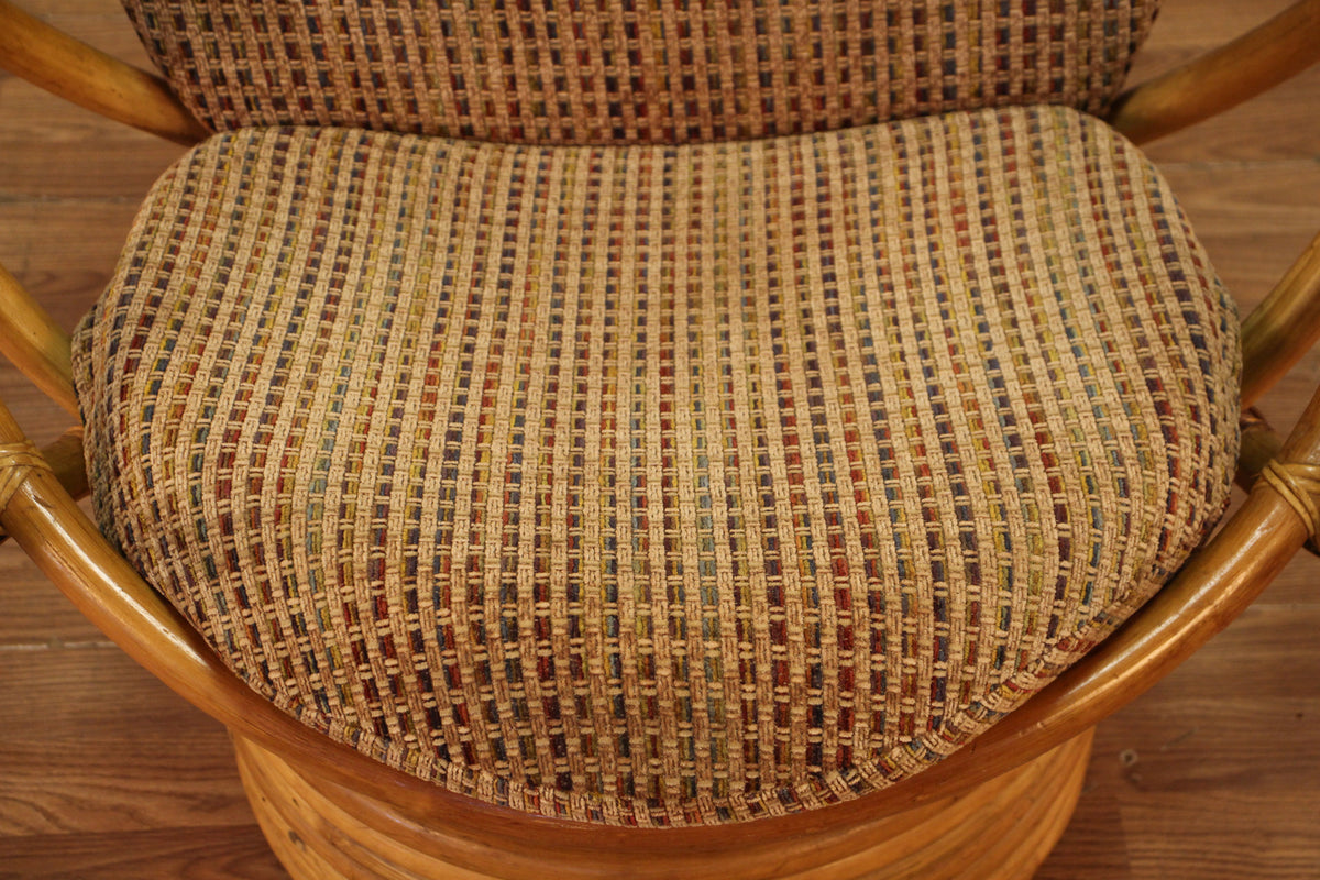 Bent Bamboo Swivel Lounge Chair