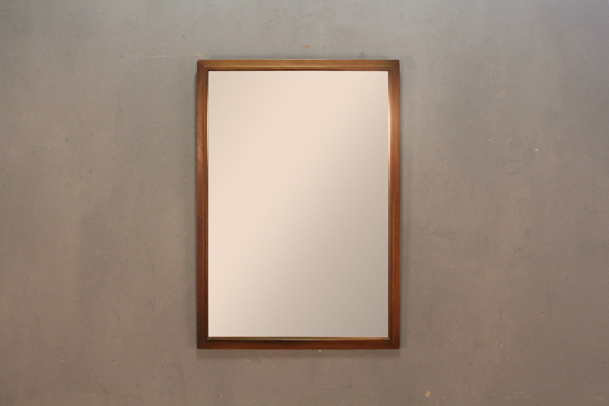 Mid Century Vertical Walnut Mirror