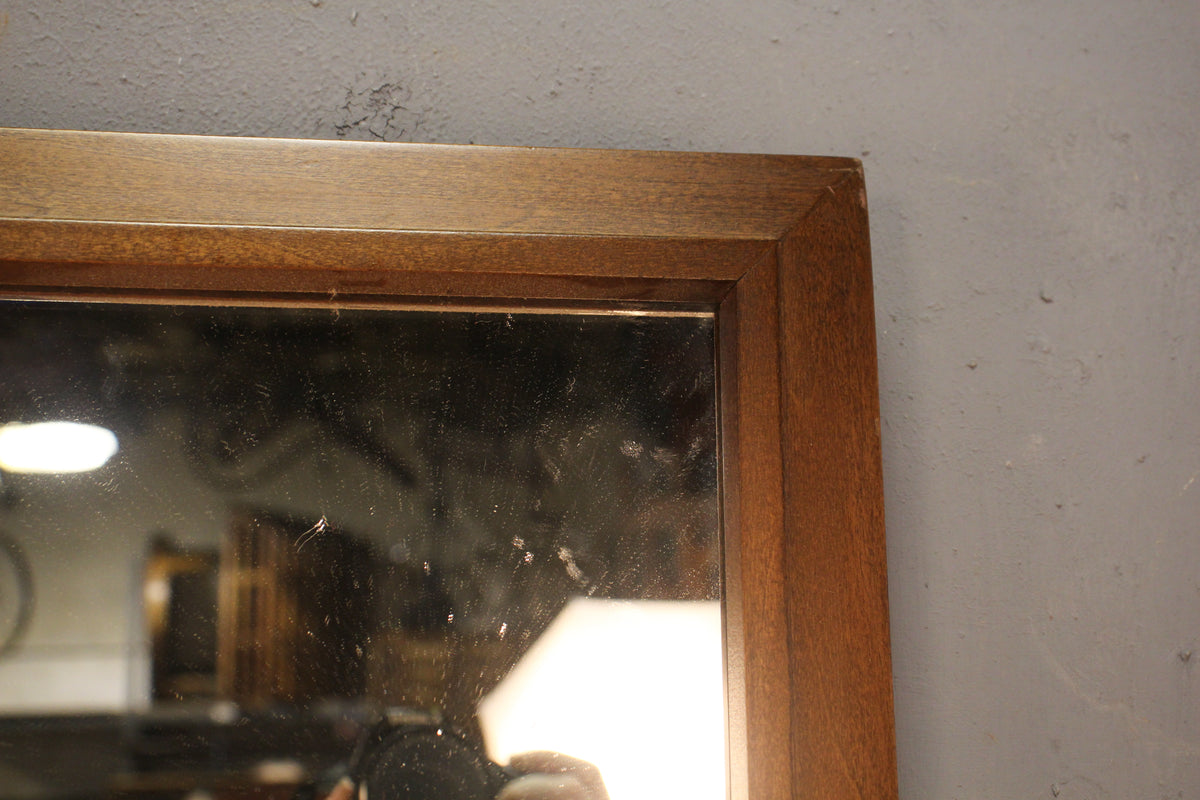 Mid Century Vertical Walnut Mirror