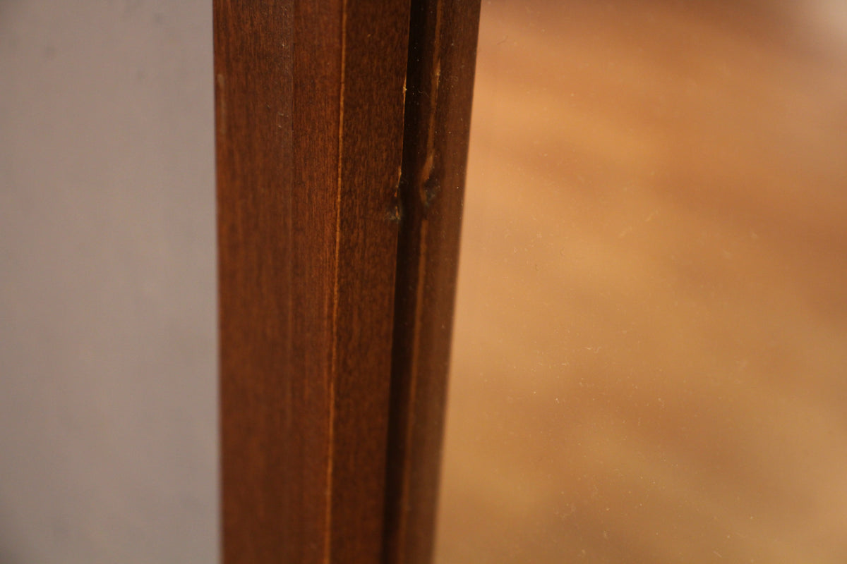Mid Century Vertical Walnut Mirror
