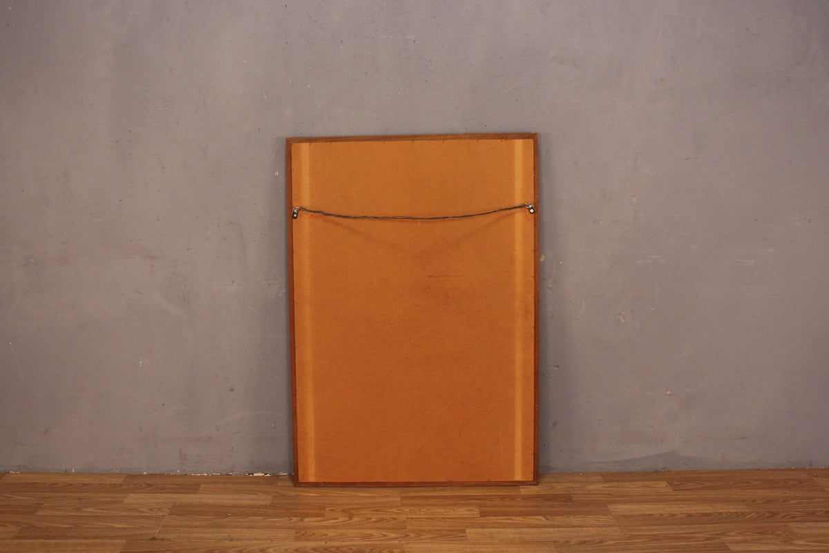 Mid Century Vertical Walnut Mirror
