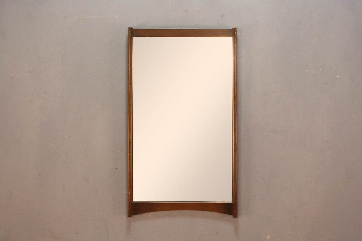 Mid Century Arched Walnut Mirror