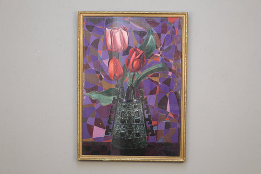 "Deco Tulips" 1985 Painting