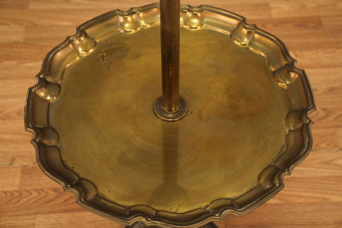 Elegant Brass Side Table Floor Lamp