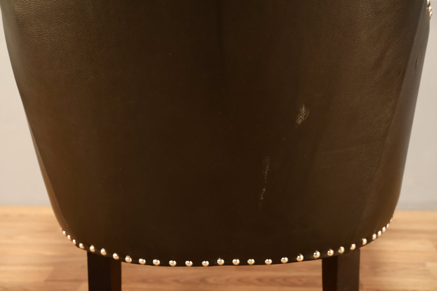 Modern Black & Gray Wingback Armchair - ONLINE ONLY