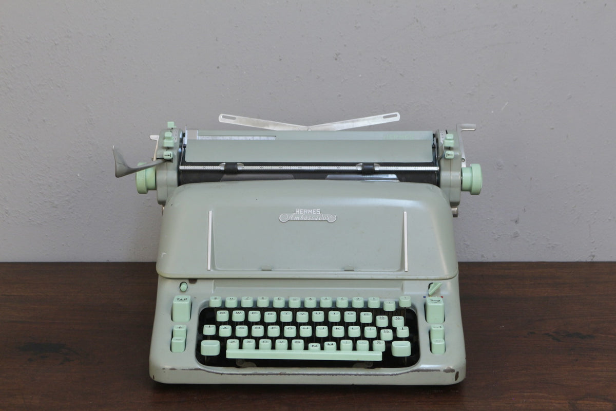 Large Hermes Ambassador Mint Typewriter