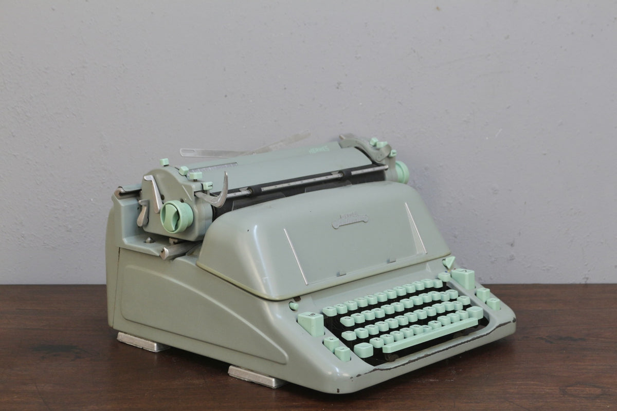 Large Hermes Ambassador Mint Typewriter