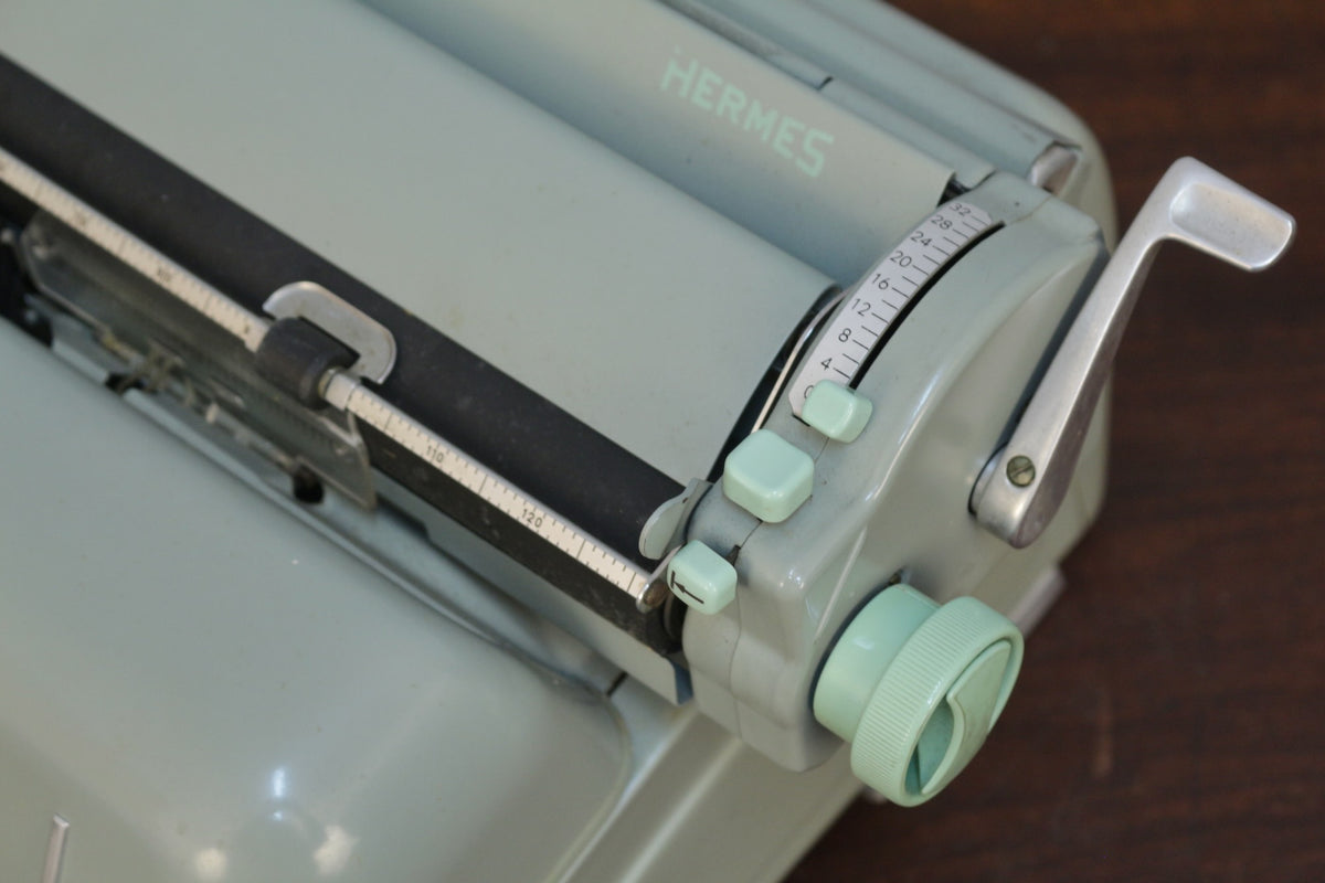 Large Hermes Ambassador Mint Typewriter