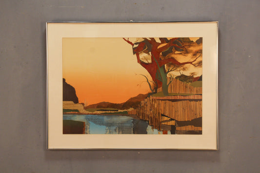"Creekside" Pat Greenwald Mixed Media Collage