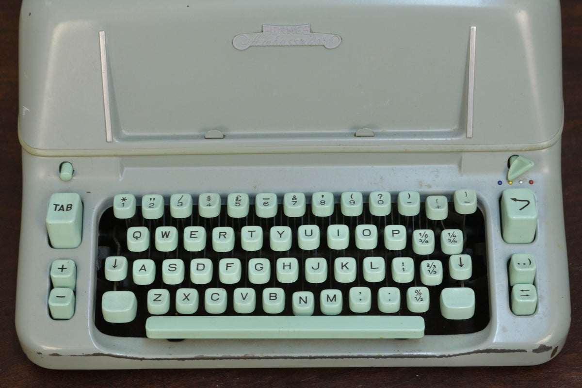 Large Hermes Ambassador Mint Typewriter