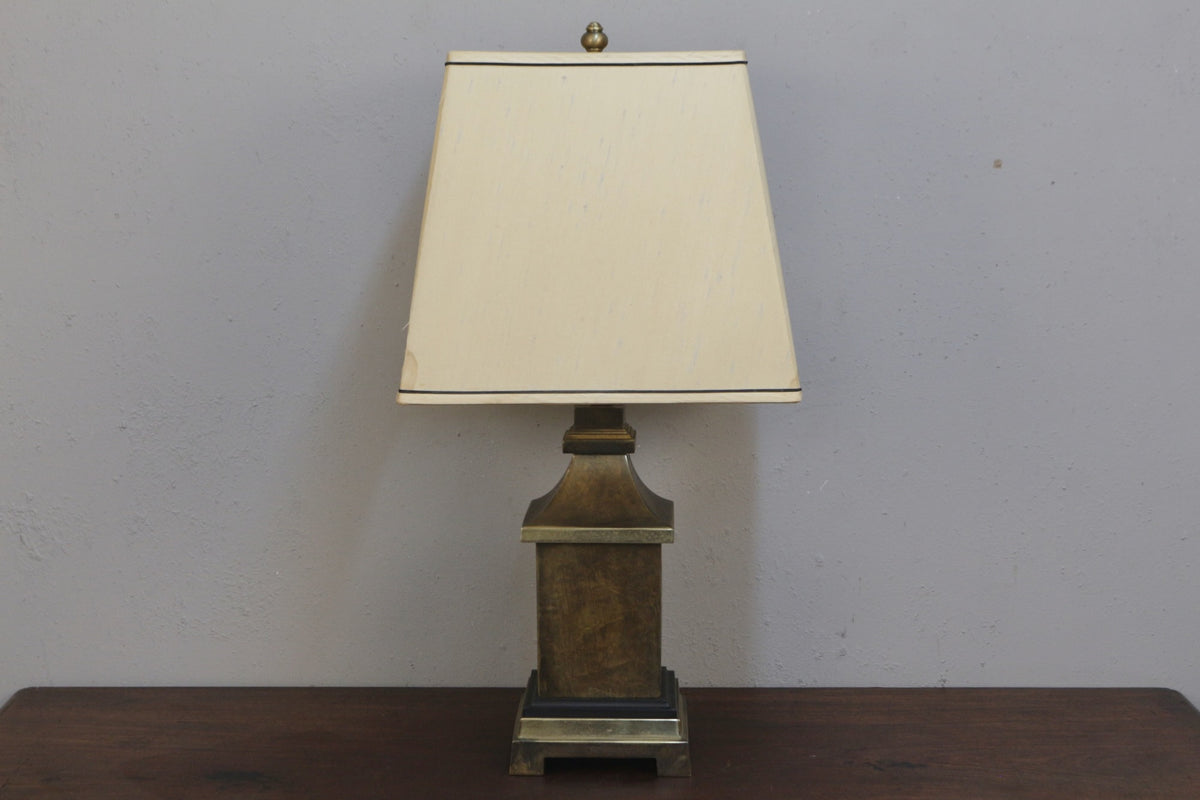 Mid Century Brass Pagoda Table Lamp