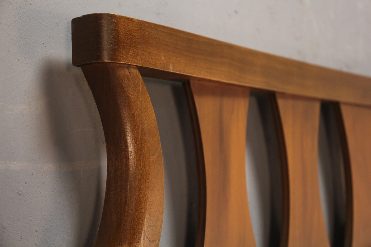 Mid Century Walnut Hourglass Mirror