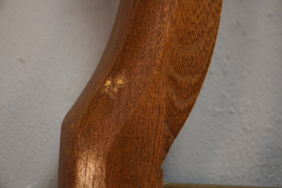 Mid Century Walnut Hourglass Mirror