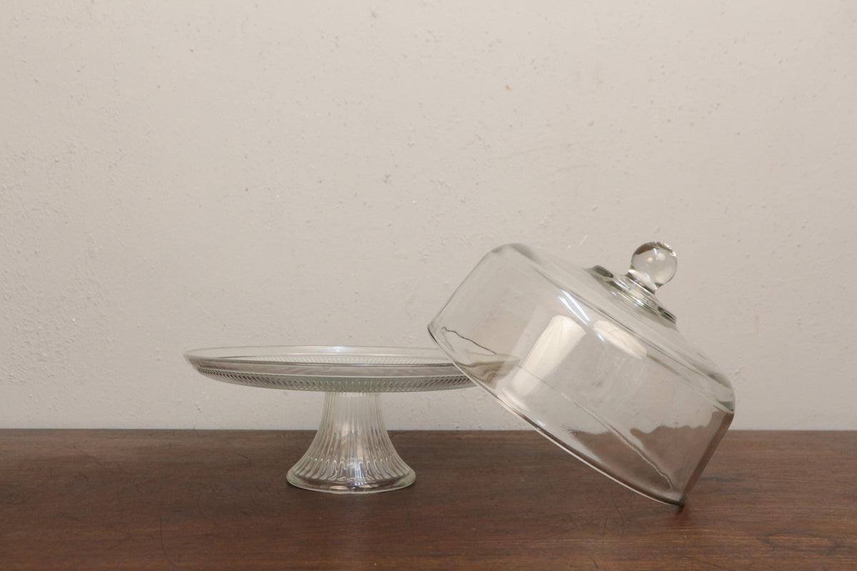 Glass Cake Stand with Lid
