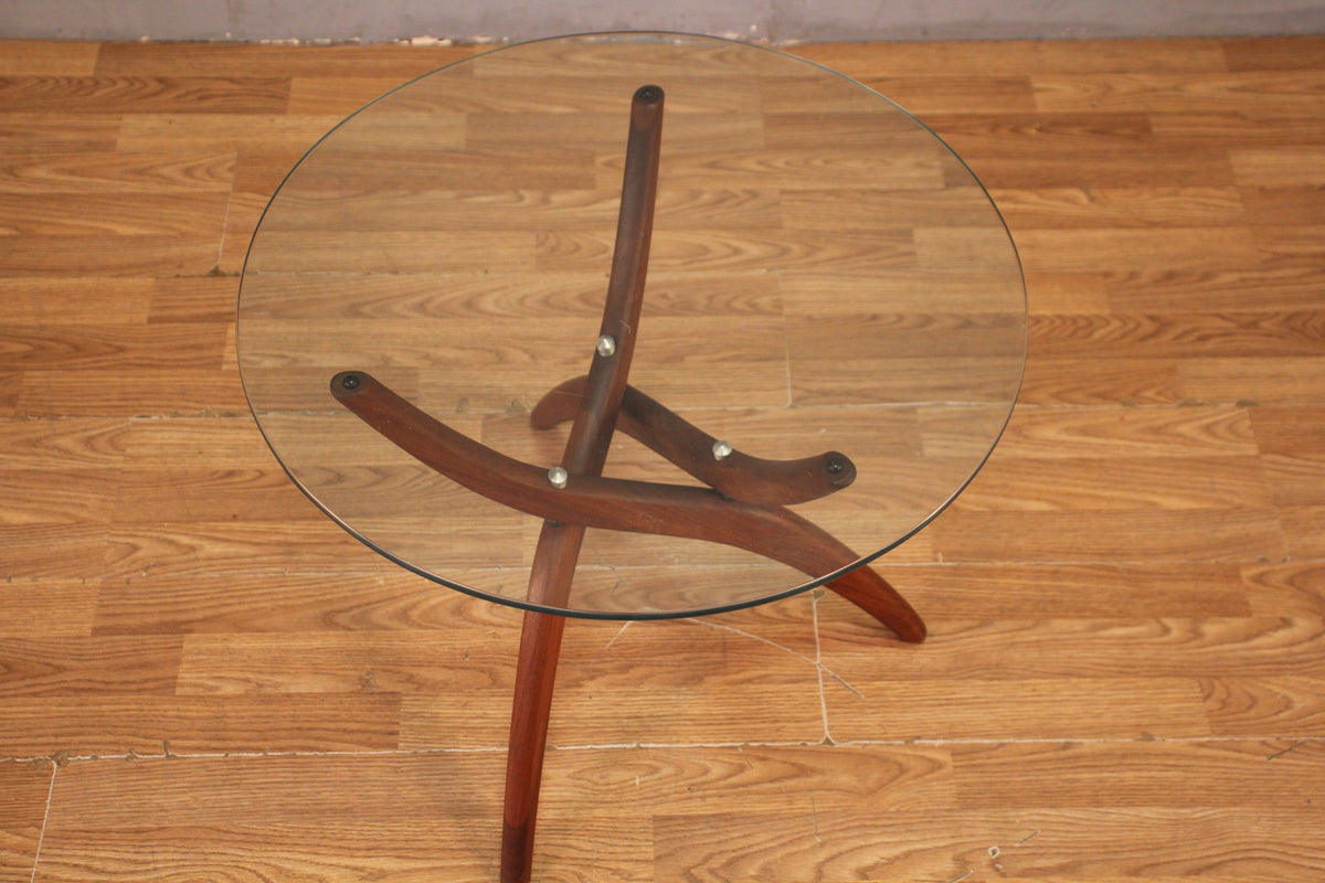 Forest Wilson Walnut & Glass End Table - ONLINE ONLY