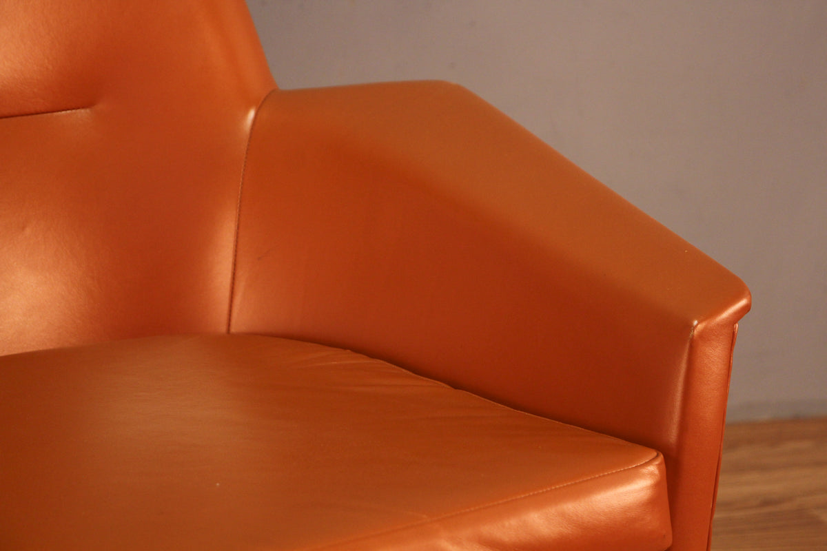 Ib Kofod-Larsen Papaya Vinyl Sofa