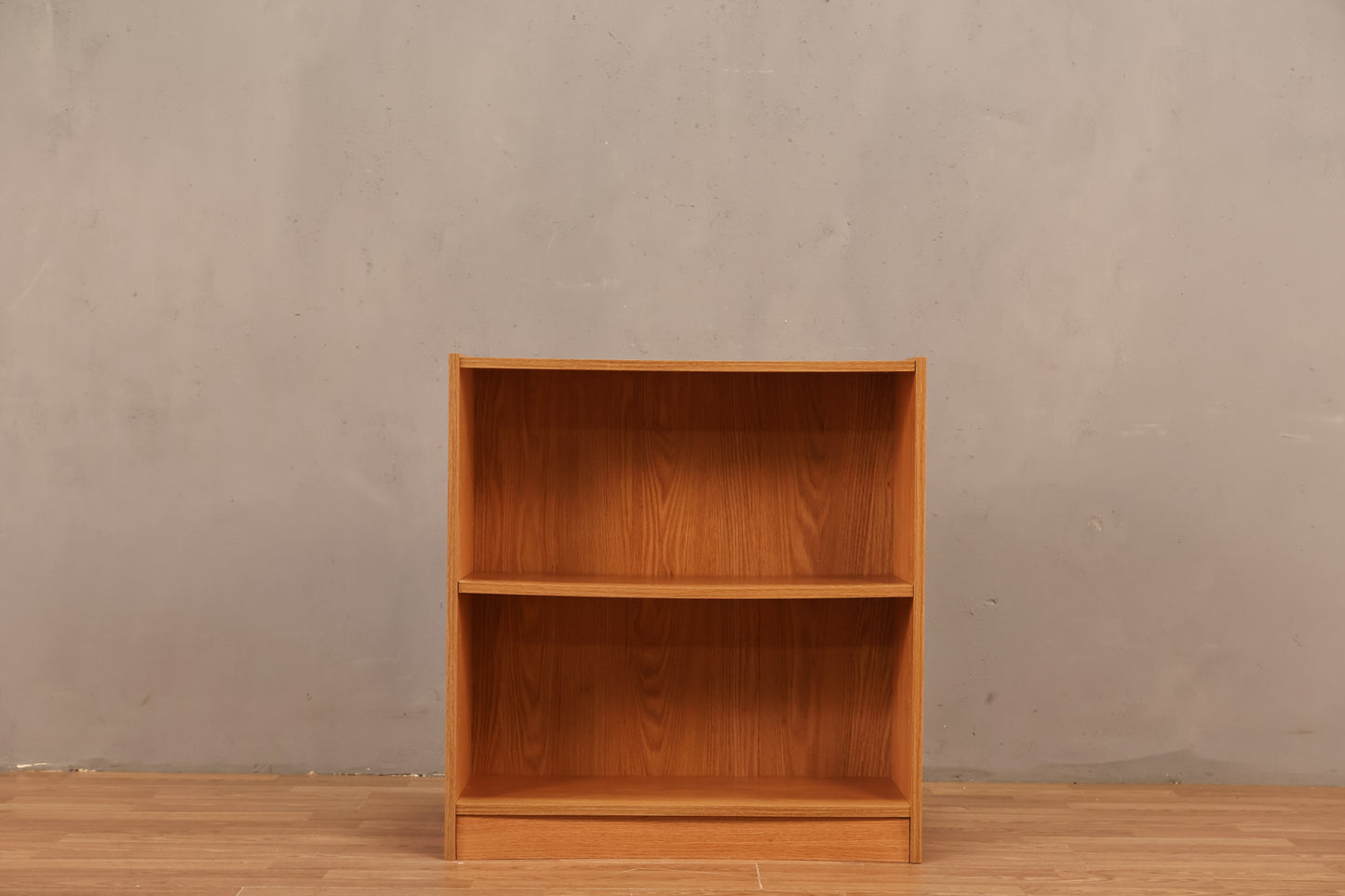 Compact Honey Laminate 2-Tier Bookshelf