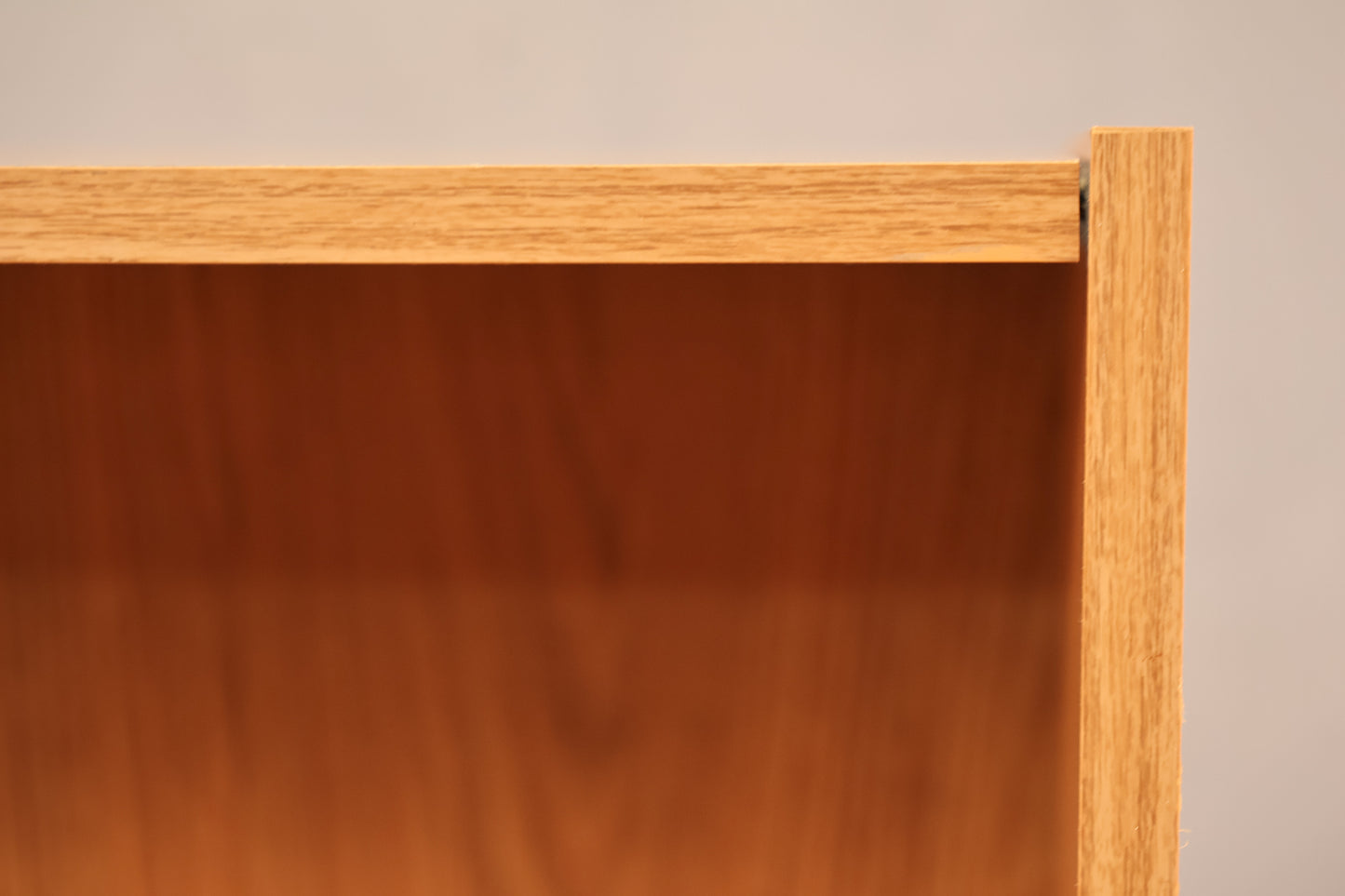 Compact Honey Laminate 2-Tier Bookshelf