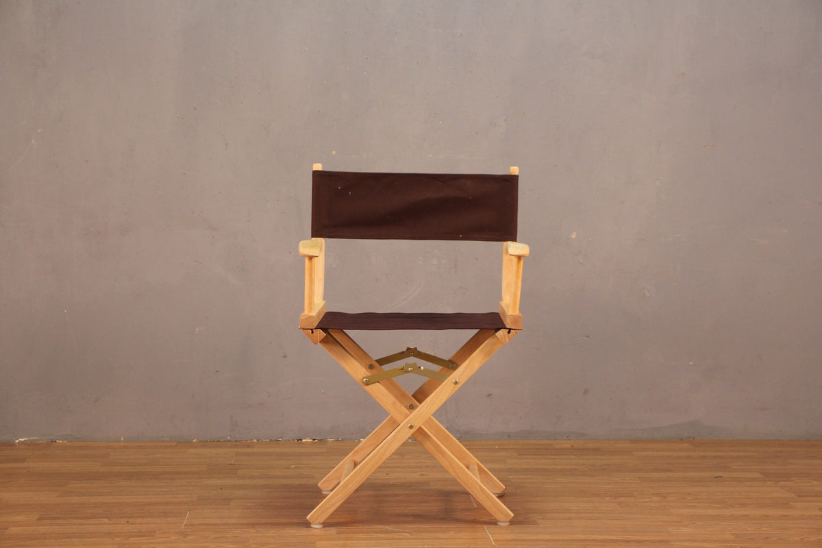 Blonde & Brown Canvas Folding Director's Chair