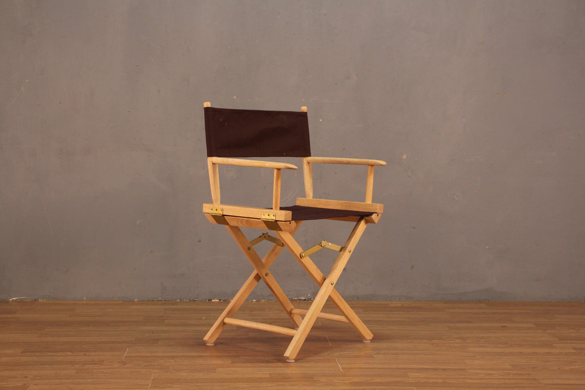 Blonde & Brown Canvas Folding Director's Chair