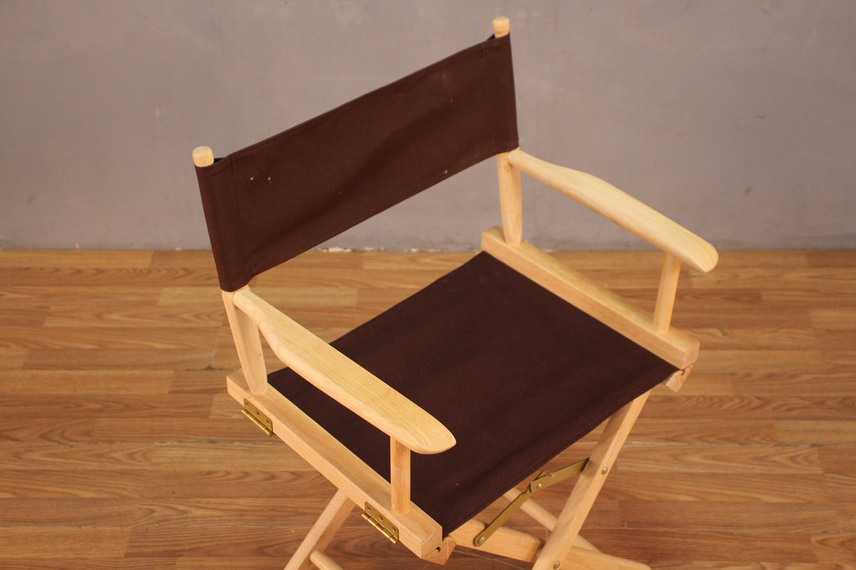 Blonde & Brown Canvas Folding Director's Chair
