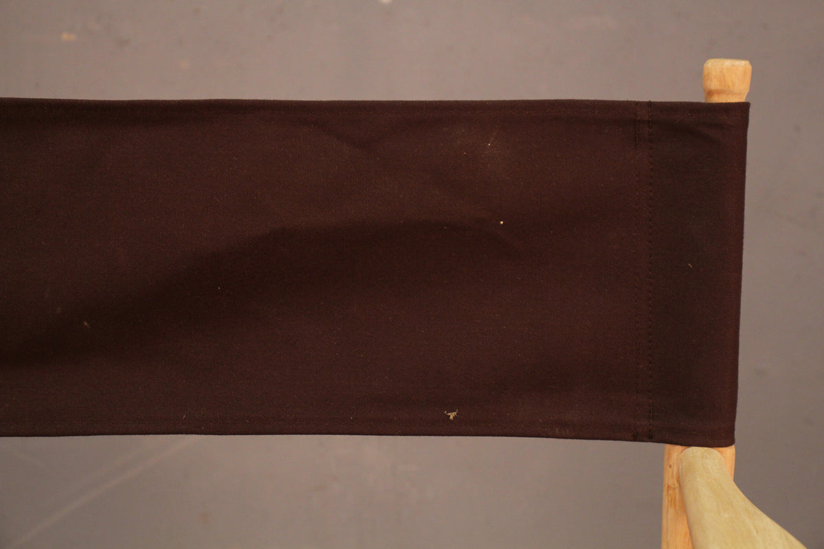 Blonde & Brown Canvas Folding Director's Chair