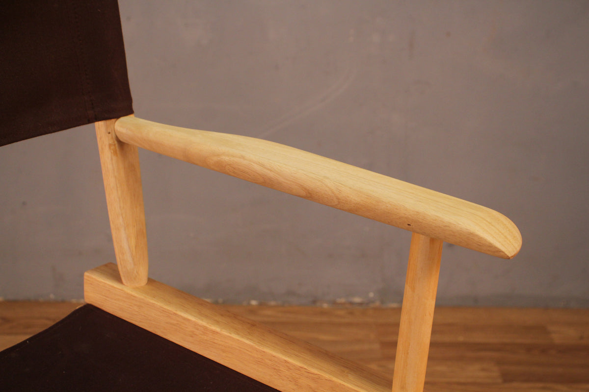 Blonde & Brown Canvas Folding Director's Chair