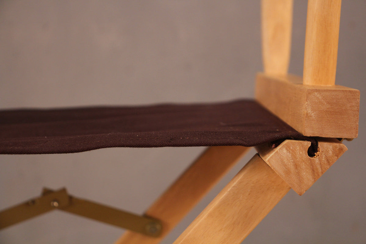 Blonde & Brown Canvas Folding Director's Chair