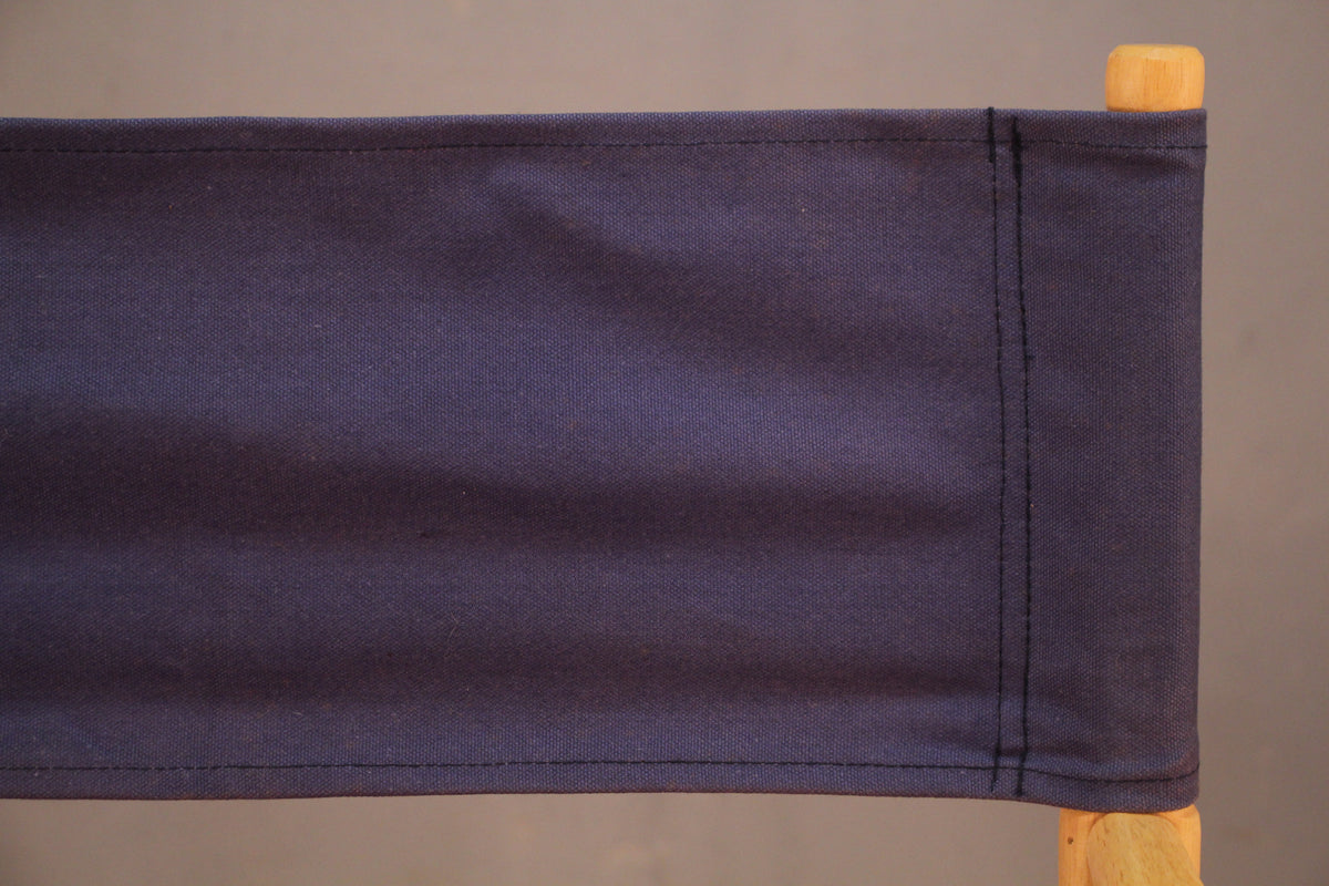 Blonde & Blue Canvas Folding Director's Chair