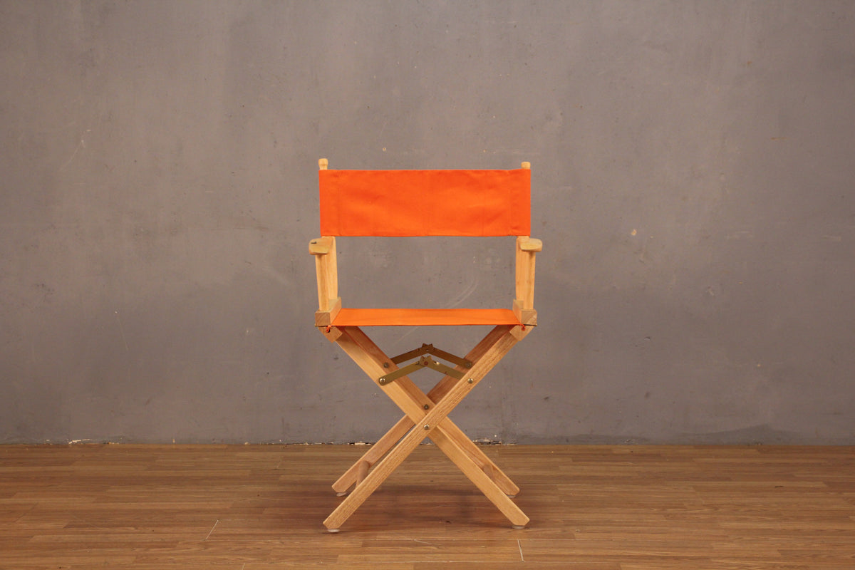Blonde & Orange Canvas Folding Director's Chair