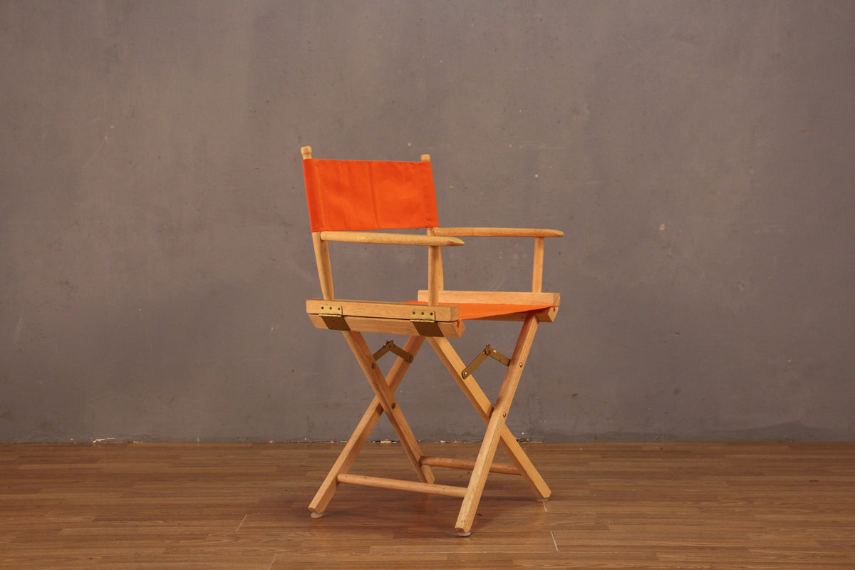 Blonde & Orange Canvas Folding Director's Chair