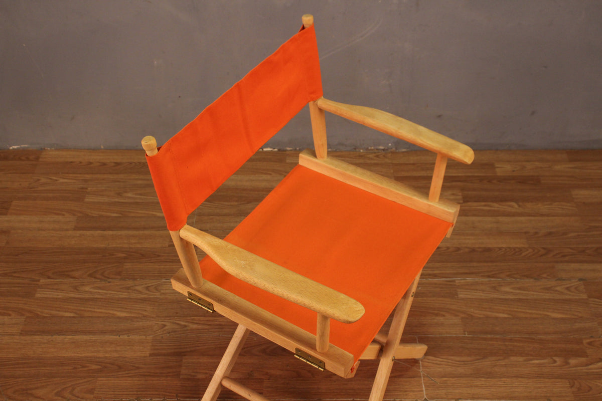 Blonde & Orange Canvas Folding Director's Chair