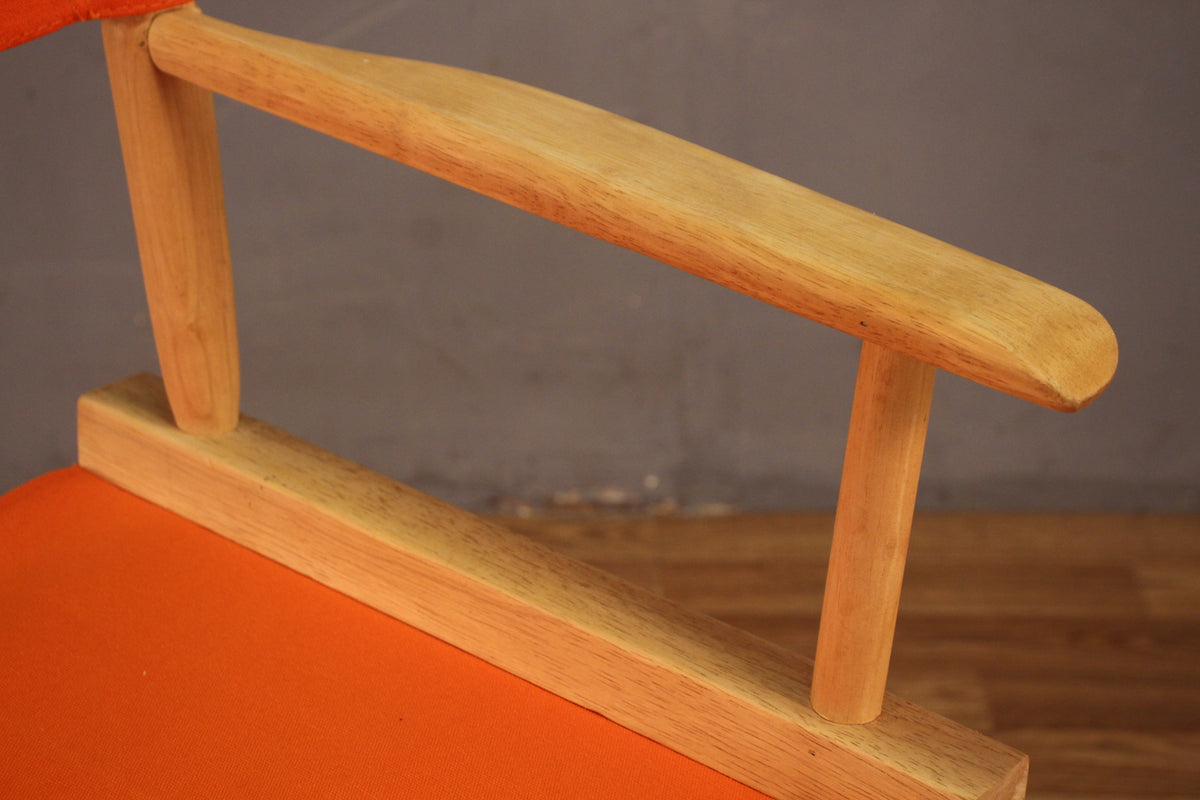 Blonde & Orange Canvas Folding Director's Chair