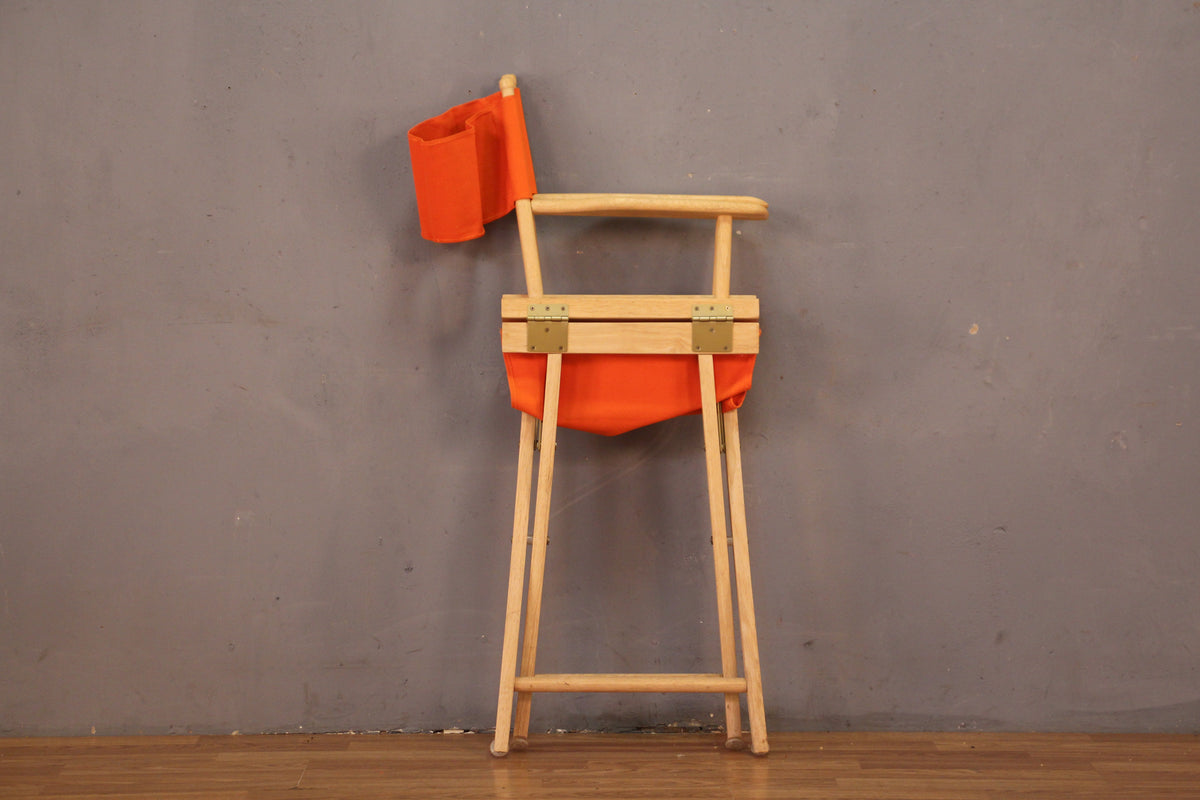 Blonde & Orange Canvas Folding Director's Chair