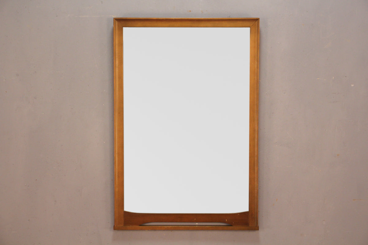 Mid Century Walnut Cutout Mirror