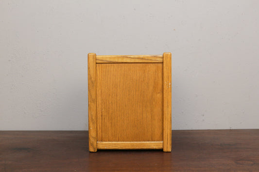 Mid Century Oak Wastebasket