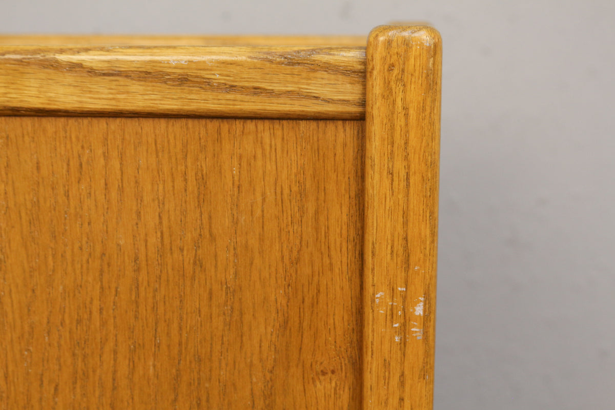 Mid Century Oak Wastebasket