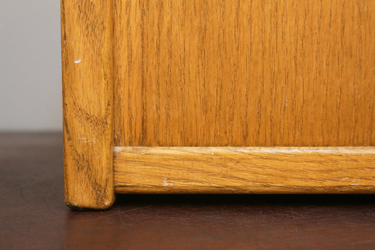 Mid Century Oak Wastebasket