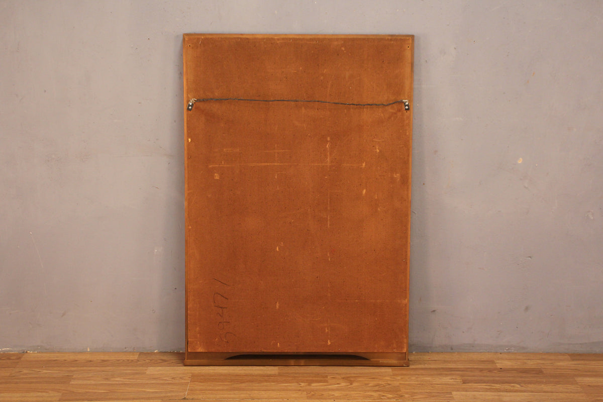 Mid Century Walnut Cutout Mirror
