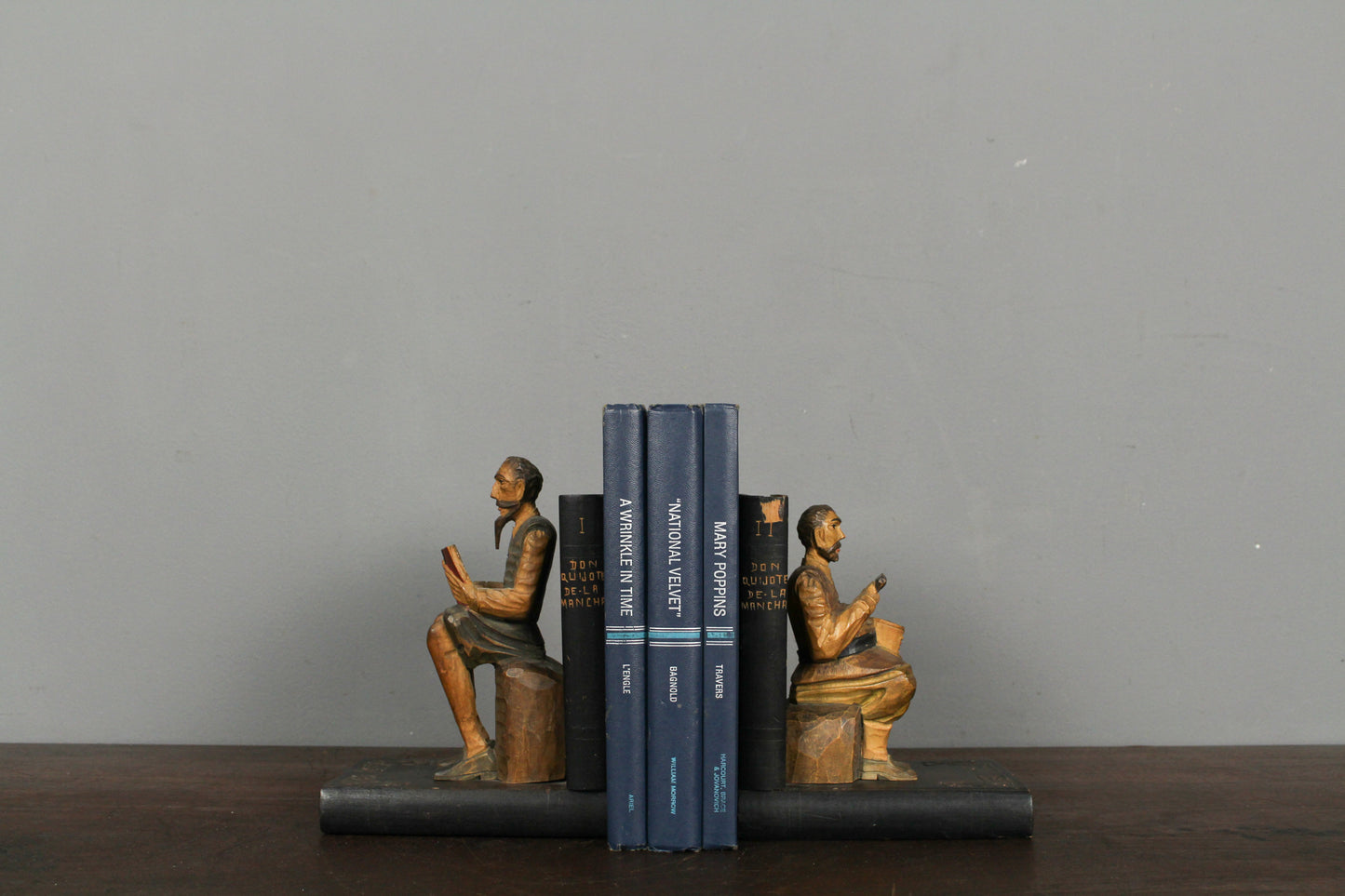 Pair Of Carved Don Quijote Bookends