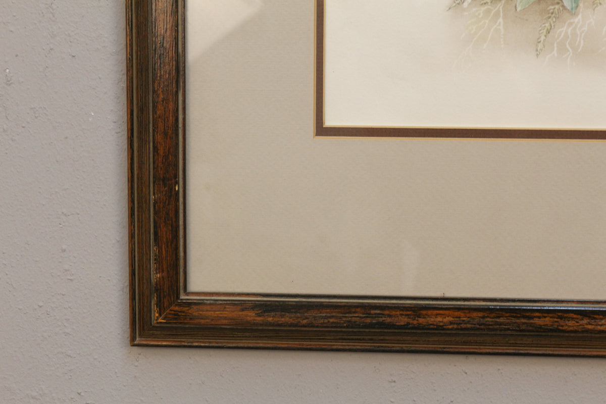 "Peaceful Perch" Framed Watercolor Painting