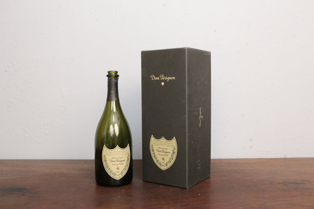 Lot of 8 Dom Perignon Champagne Bottles with Box
