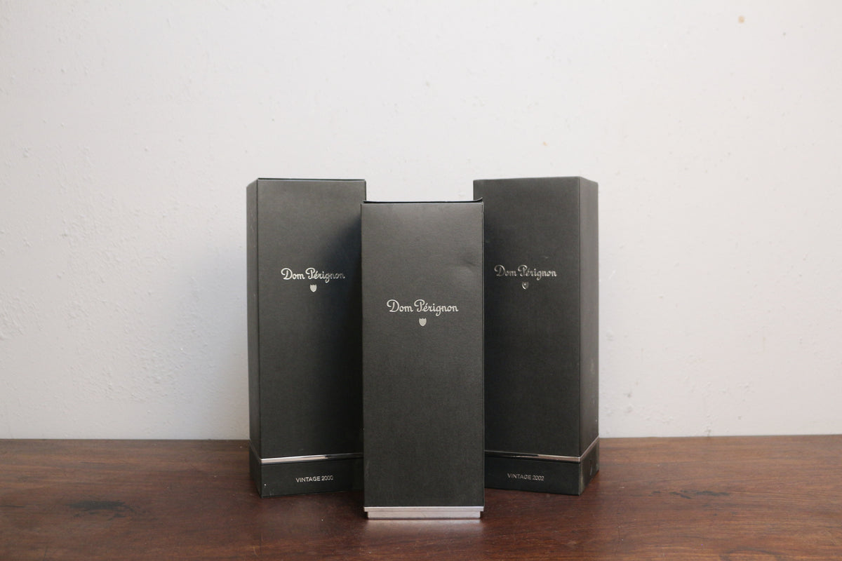 Lot of 3 Dom Perignon Champagne Bottles with Box