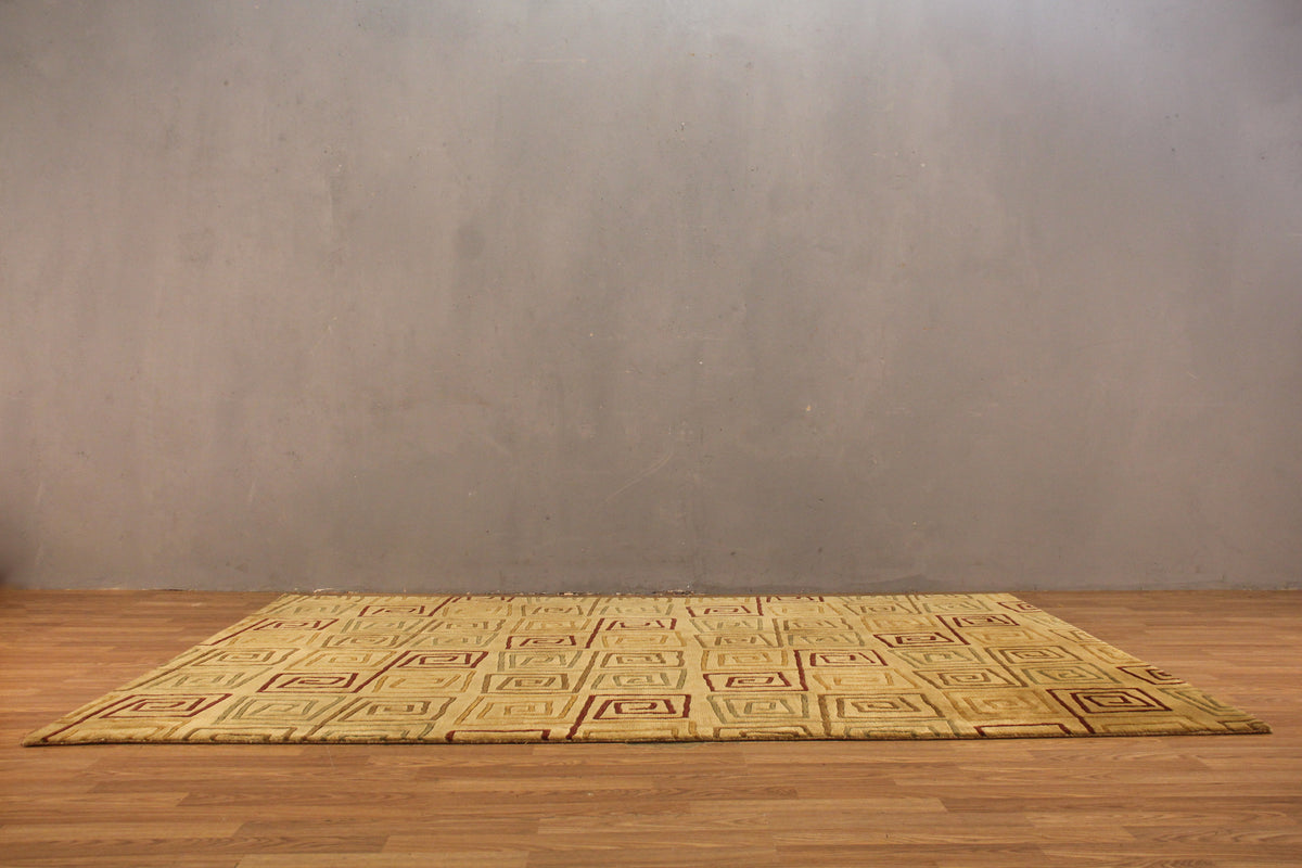 Pokhara Gold & Spiral Area Rug - ONLINE ONLY