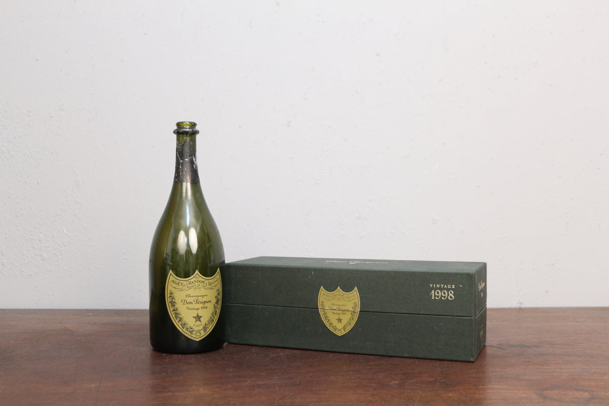 Lot of 7 Dom Peridnon Champagne Bottles in Box