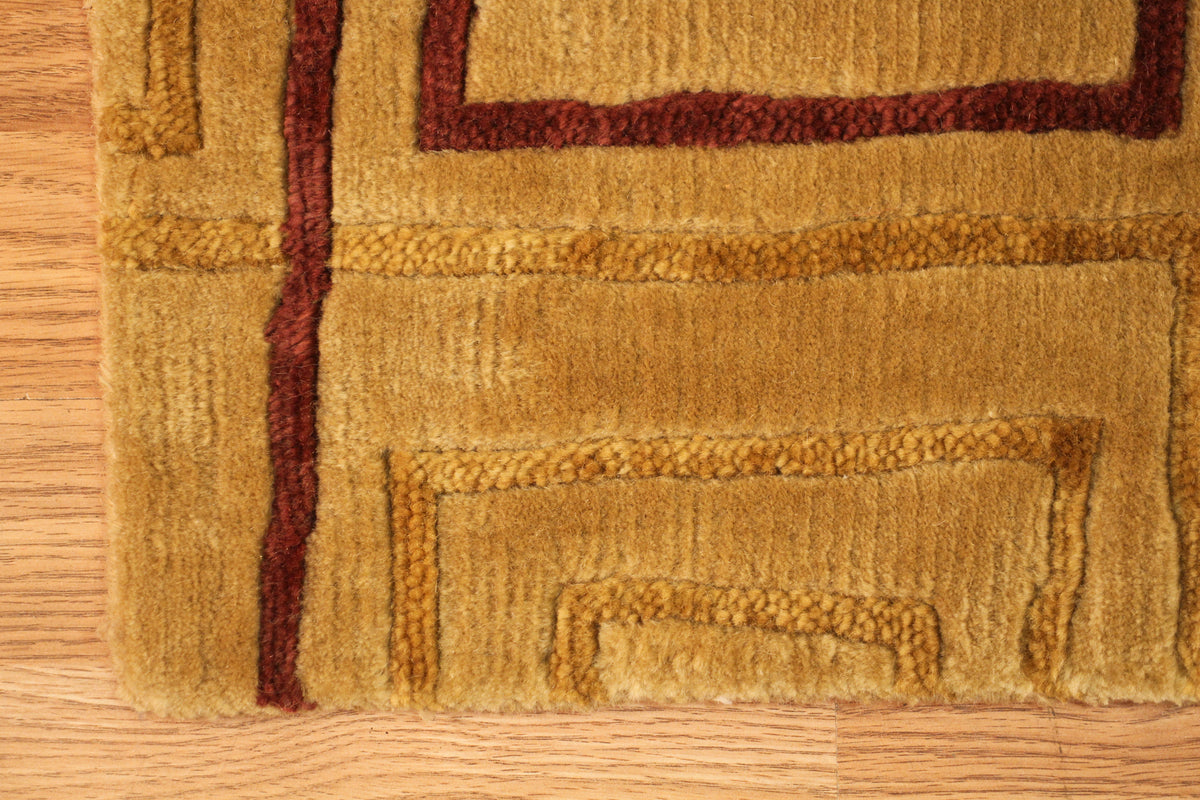 Pokhara Gold & Spiral Area Rug - ONLINE ONLY