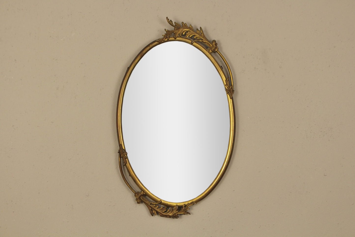 Oval Gold Nouveau Mirror