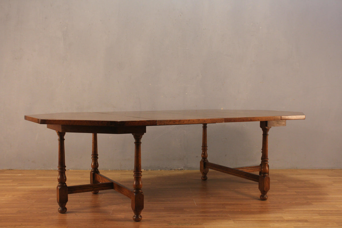 Drexel Oak Octagonal Dining Table With 2 Leaves - ONLINE ONLY