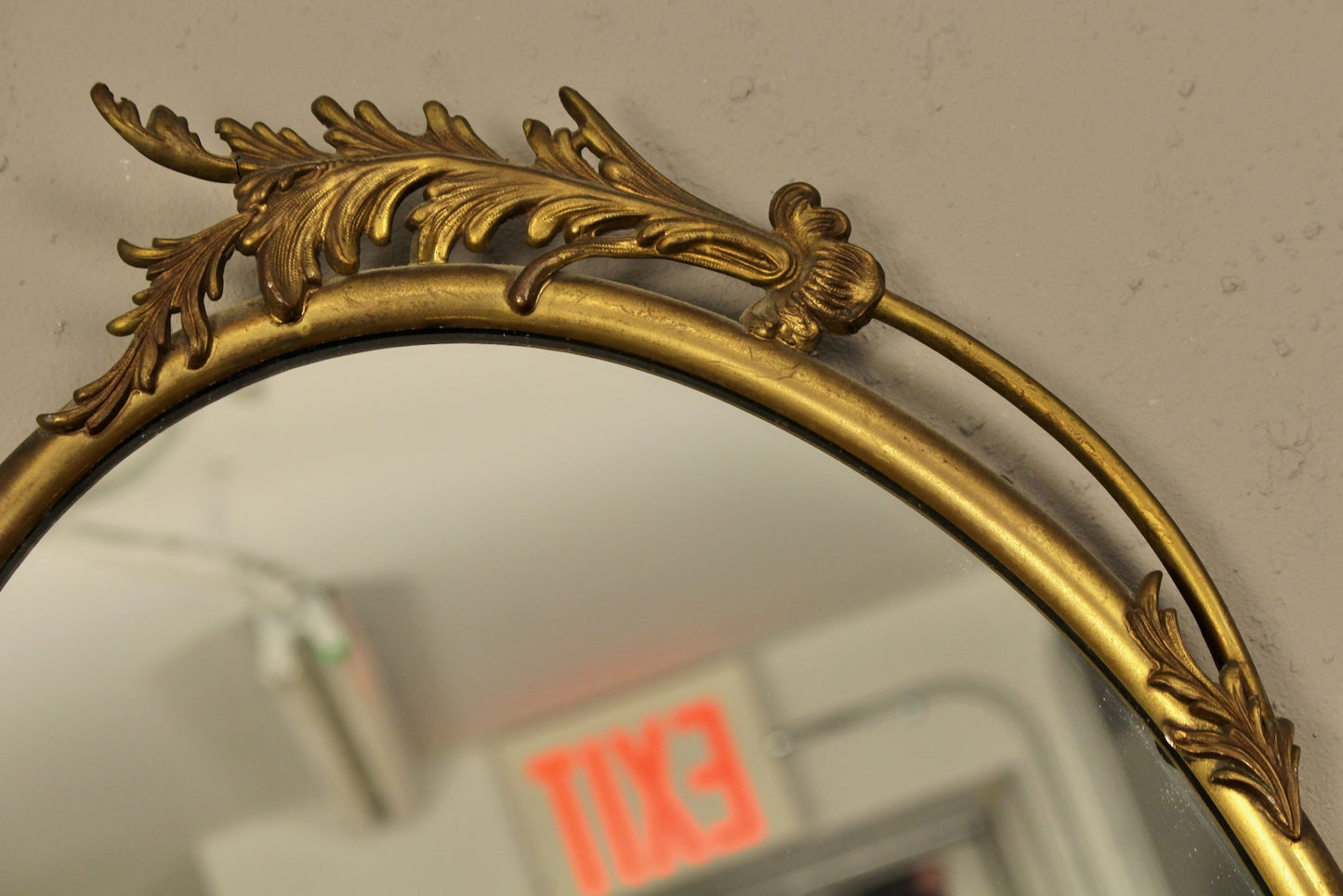 Oval Gold Nouveau Mirror