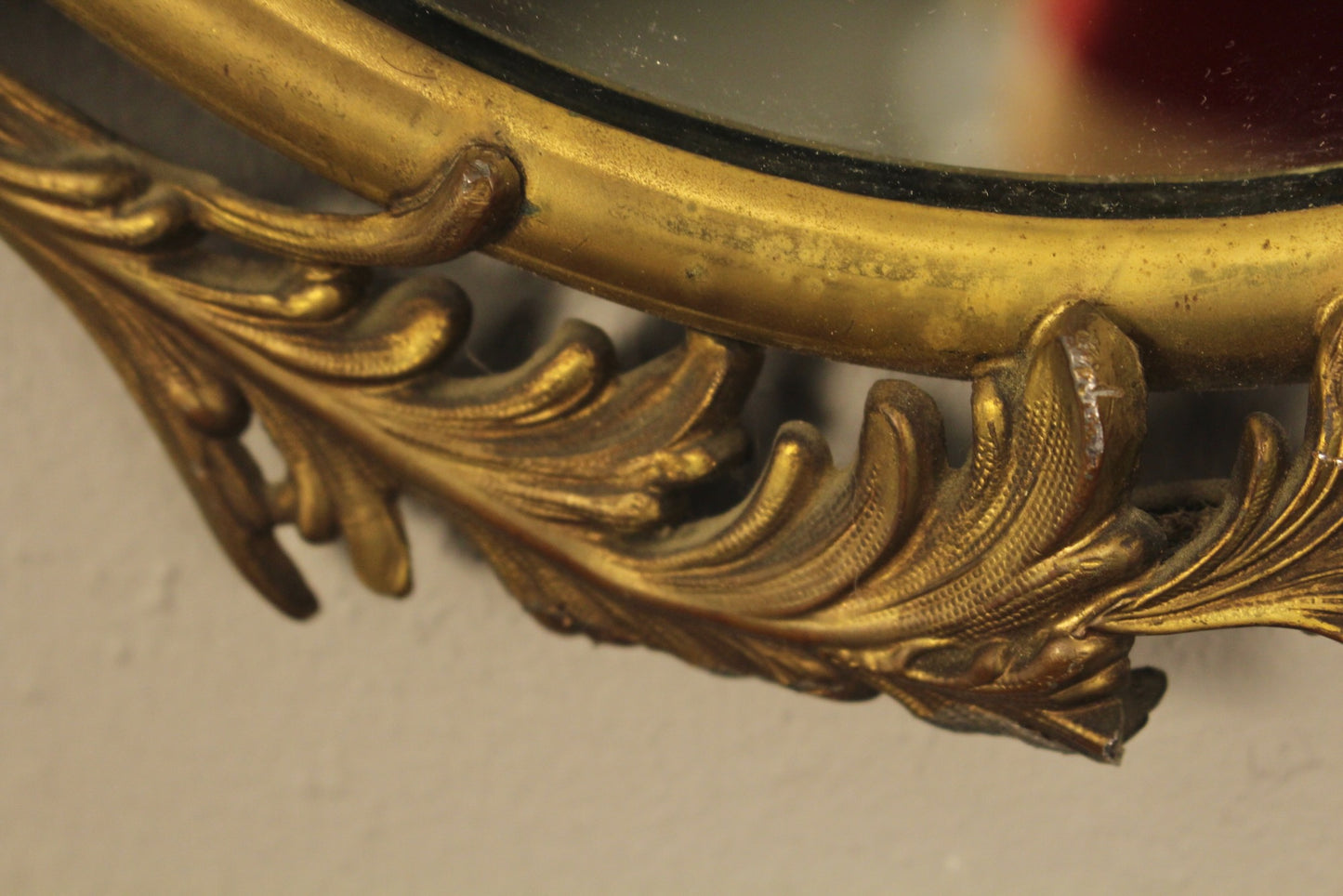 Oval Gold Nouveau Mirror